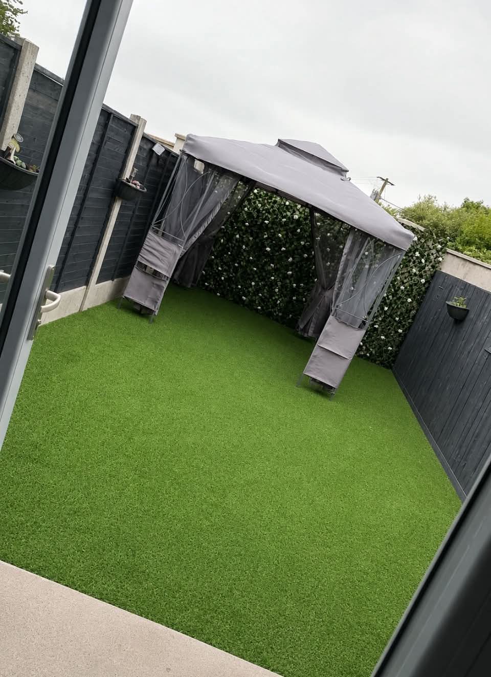 Artificial grass install — clean, level finish